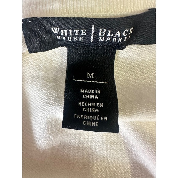 White House Black Market Cream Button Down Cardigan Sweater - Women's - Picture 5 of 8